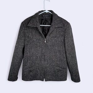 Braebrook Wool Tweed Zip Jacket Made in Ukraine Medium